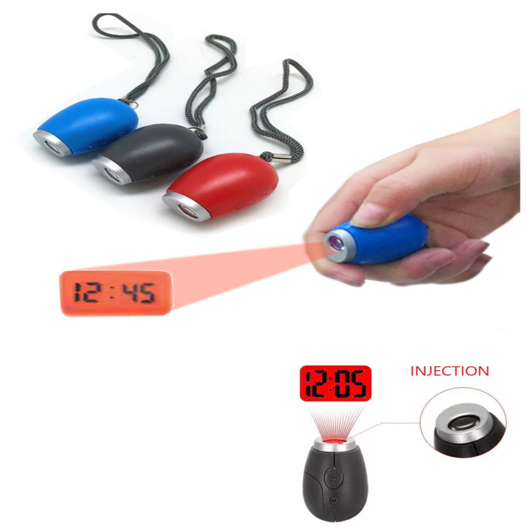 Digital Projection Alarm Clock - Black — wholesale custom promotional product