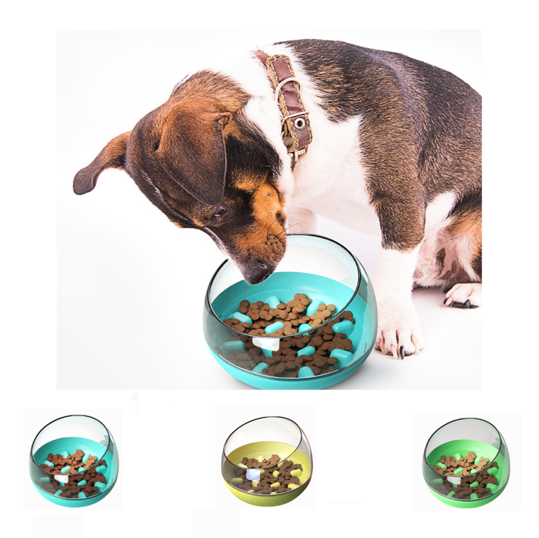 Space Capsule Pet Shake Food Bowl - Blue — wholesale custom promotional product