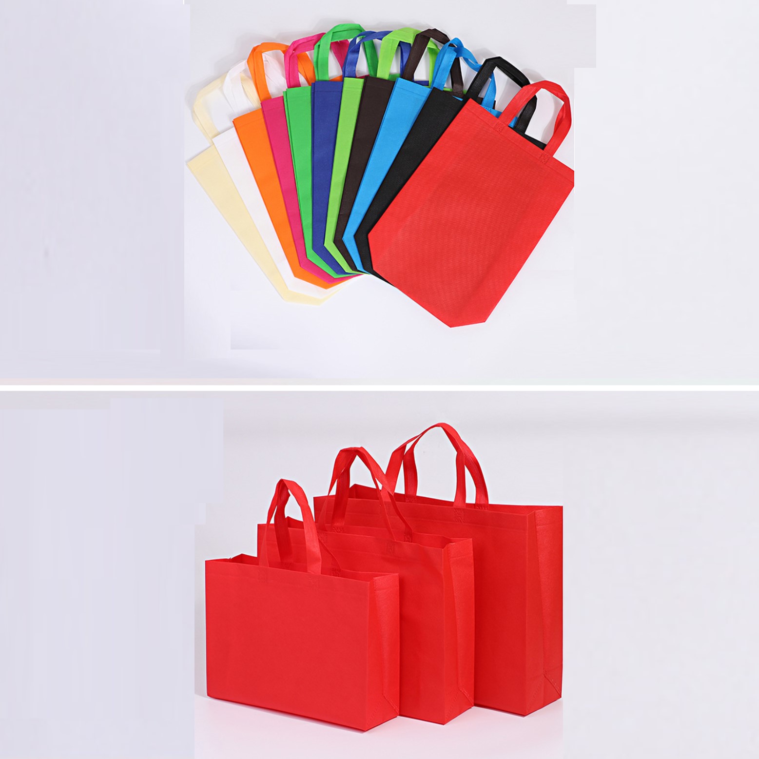 Non-woven Hand Bags - Black — wholesale custom promotional product