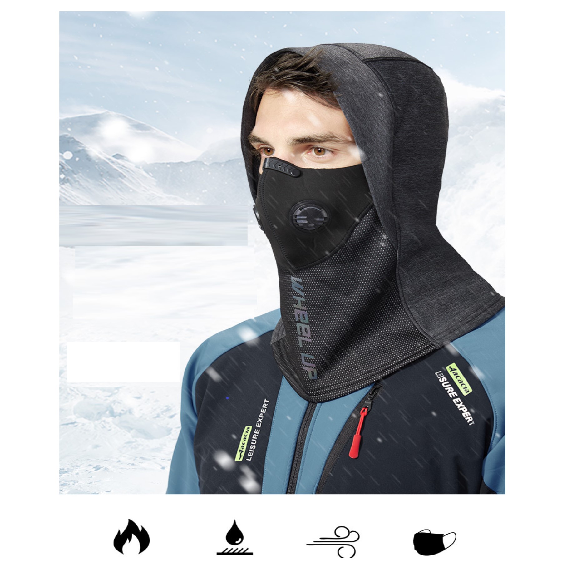 Windproof Breathable Face Mask - Black — wholesale custom promotional product