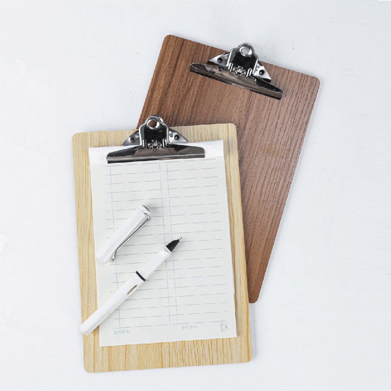 A4 Folder Plate WordPad - Natural Wood — wholesale custom promotional product