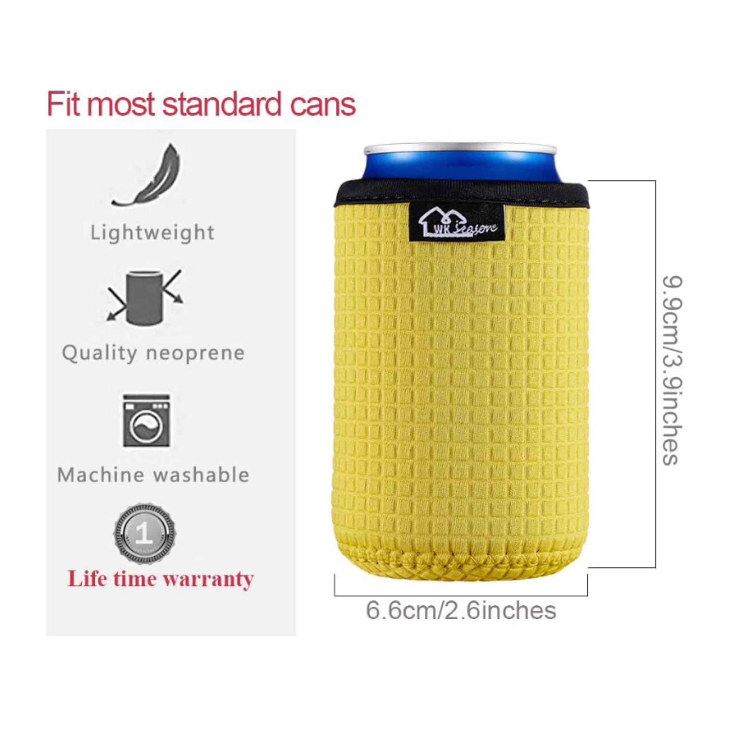 Embossed Neoprene Hot and Cold Jar Cup Cover - Black — wholesale custom promotional product