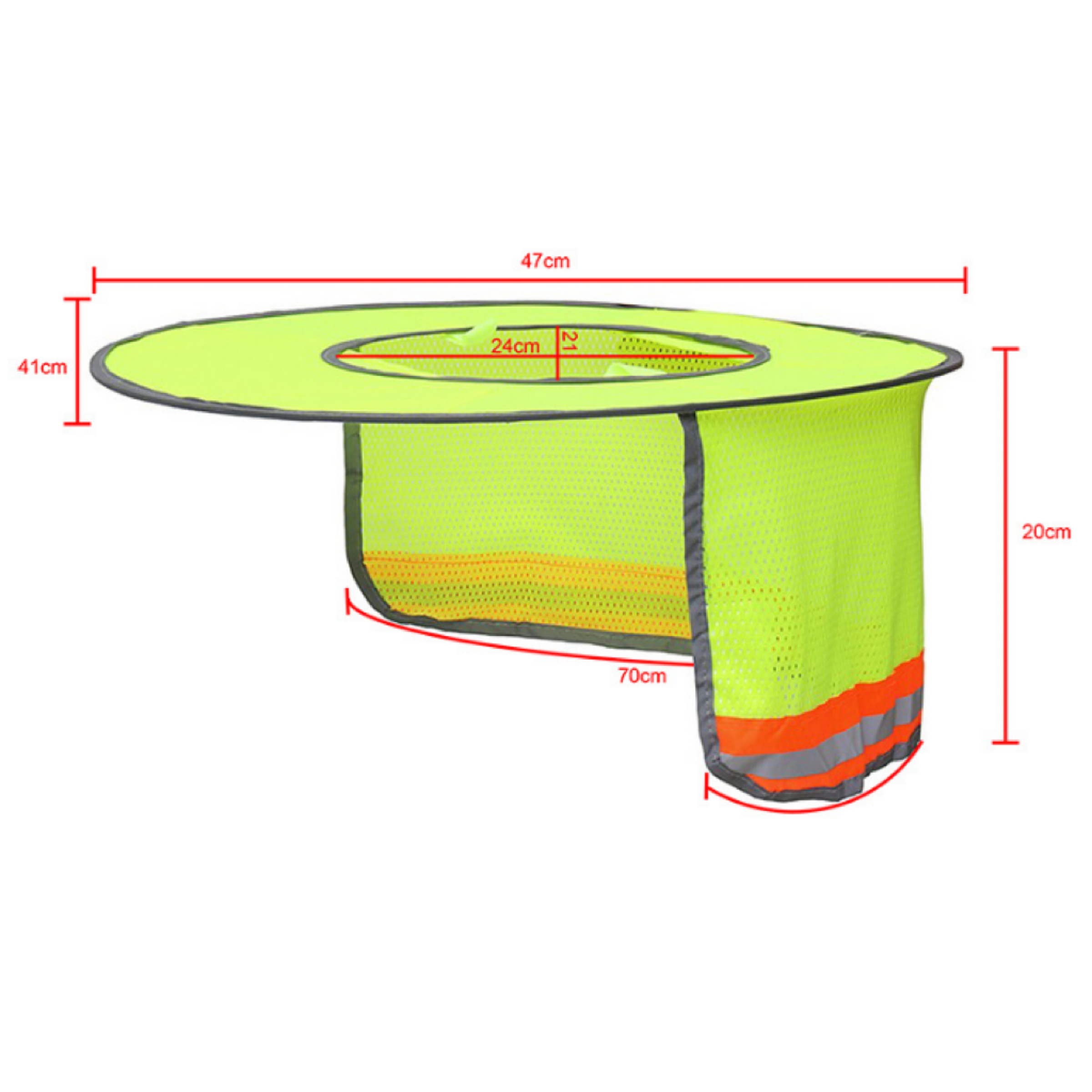 Reflective Helmet Visor Curtain - Fluorescent Orange — wholesale custom promotional product