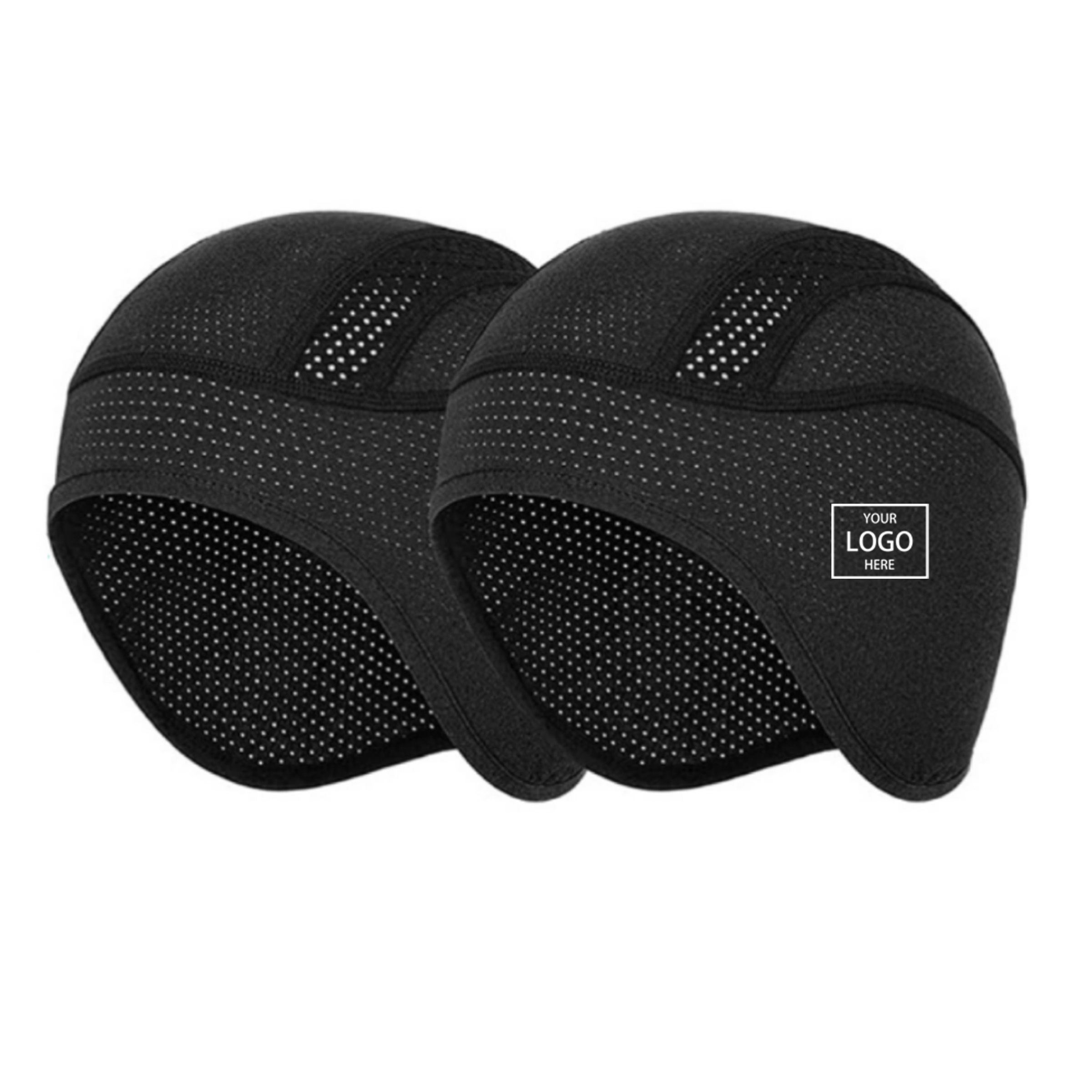 Breathable Ice Silk Sunscreen Sports Hat Helmet Liner - Black — wholesale custom promotional product