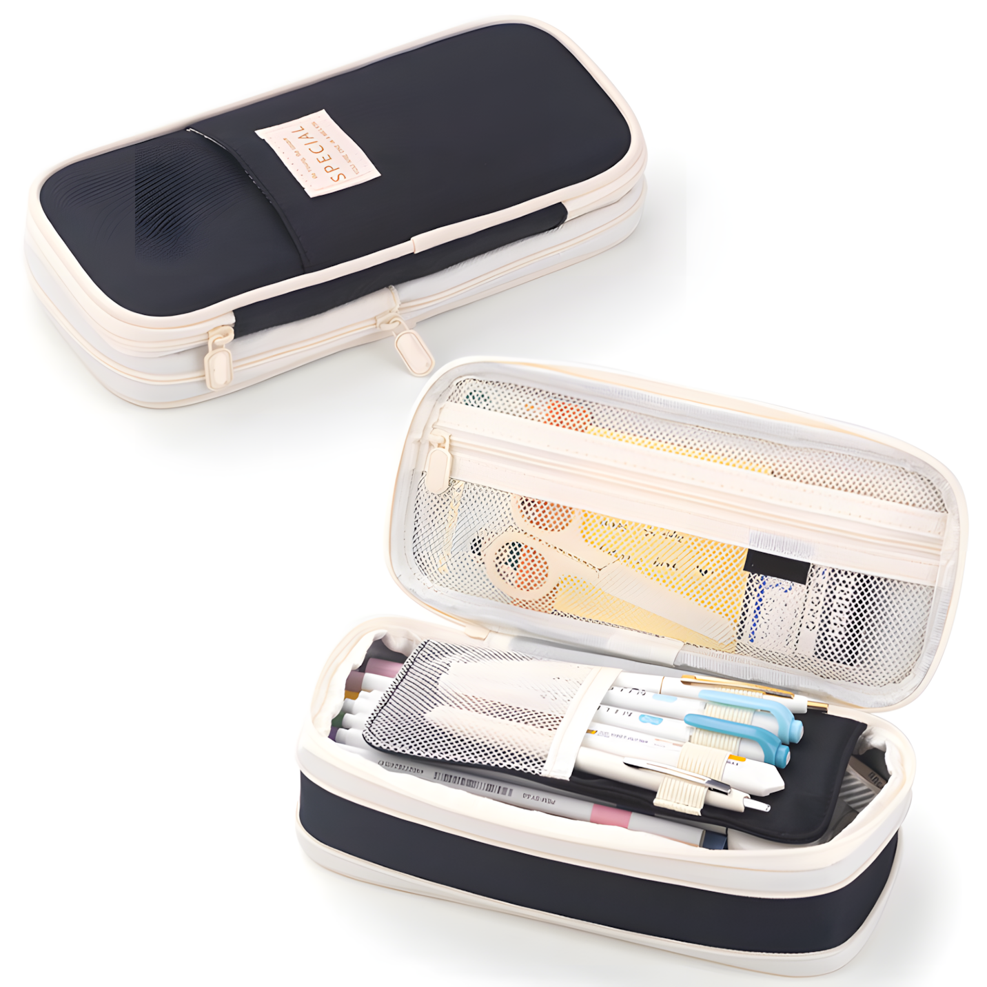 Large Capacity Canvas Pencil Case - Black — wholesale custom promotional product