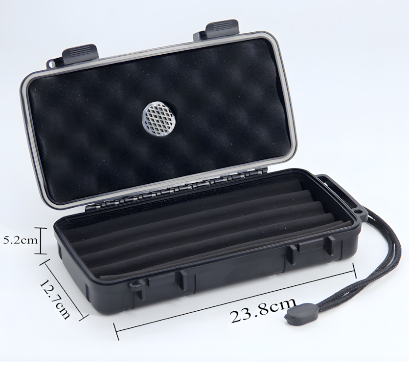 Plastic Cigar Case - Black — wholesale custom promotional product