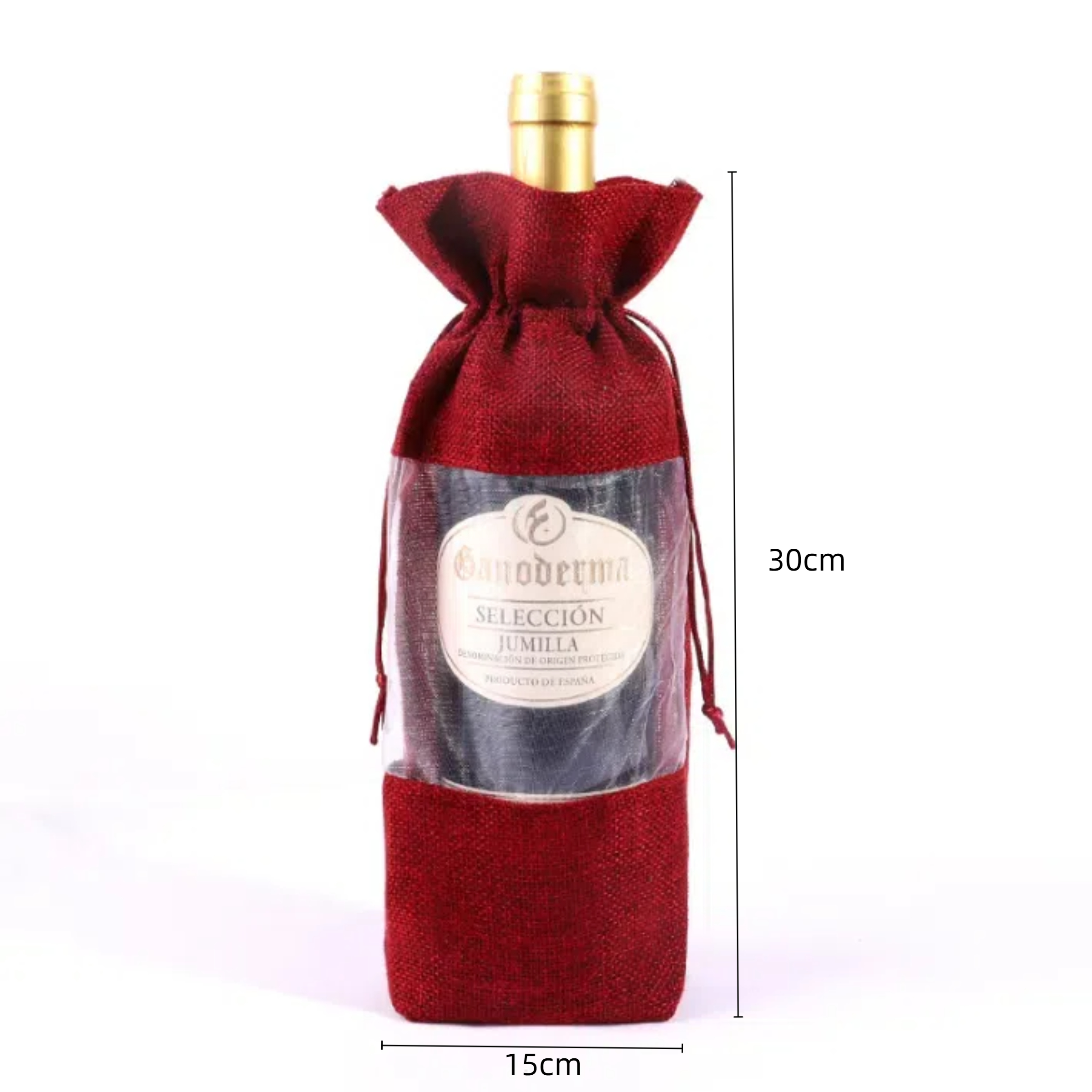 Simple Linen Wine Bag - Beige — wholesale custom promotional product