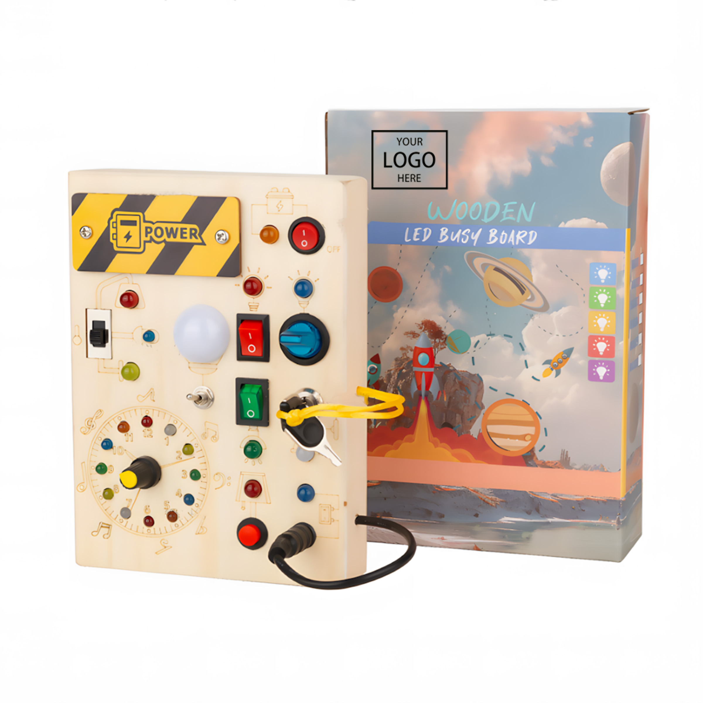 Montessori Education Wooden Busy Board Children's Early Learning - Woody — wholesale custom promotional product