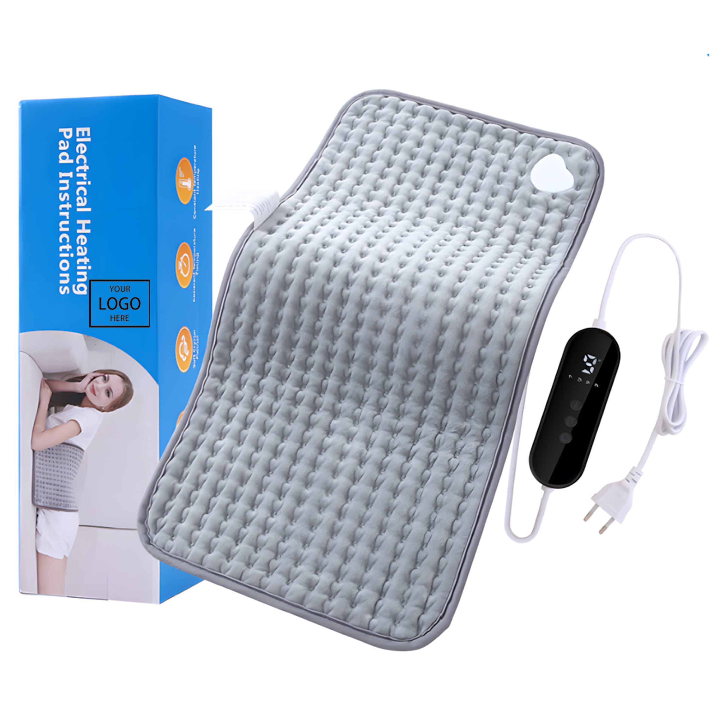 Adjustable Heating Pad - Gray — wholesale custom promotional product