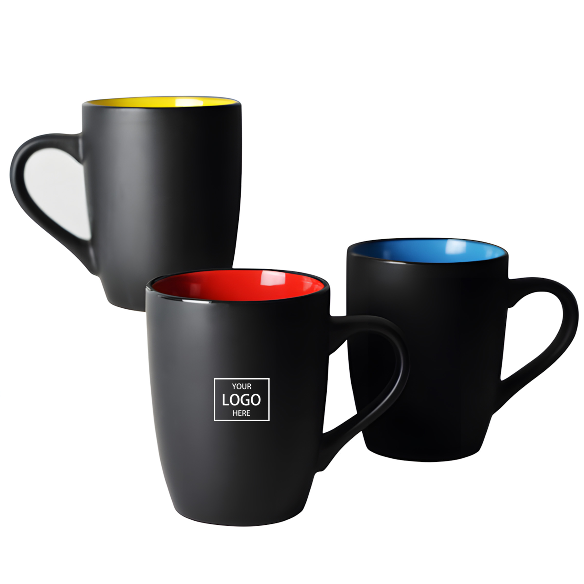 Simple Large-capacity Ceramic Mug With Frosted Color Glaze - Blue — wholesale custom promotional product