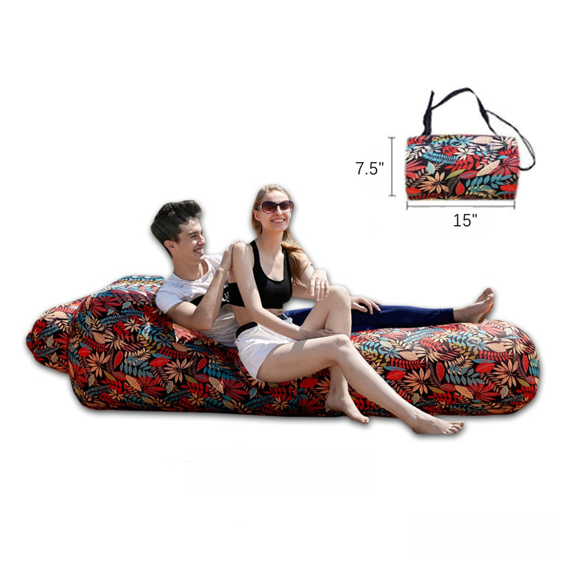 Inflatable Loungers - Blue Leaf — wholesale custom promotional product