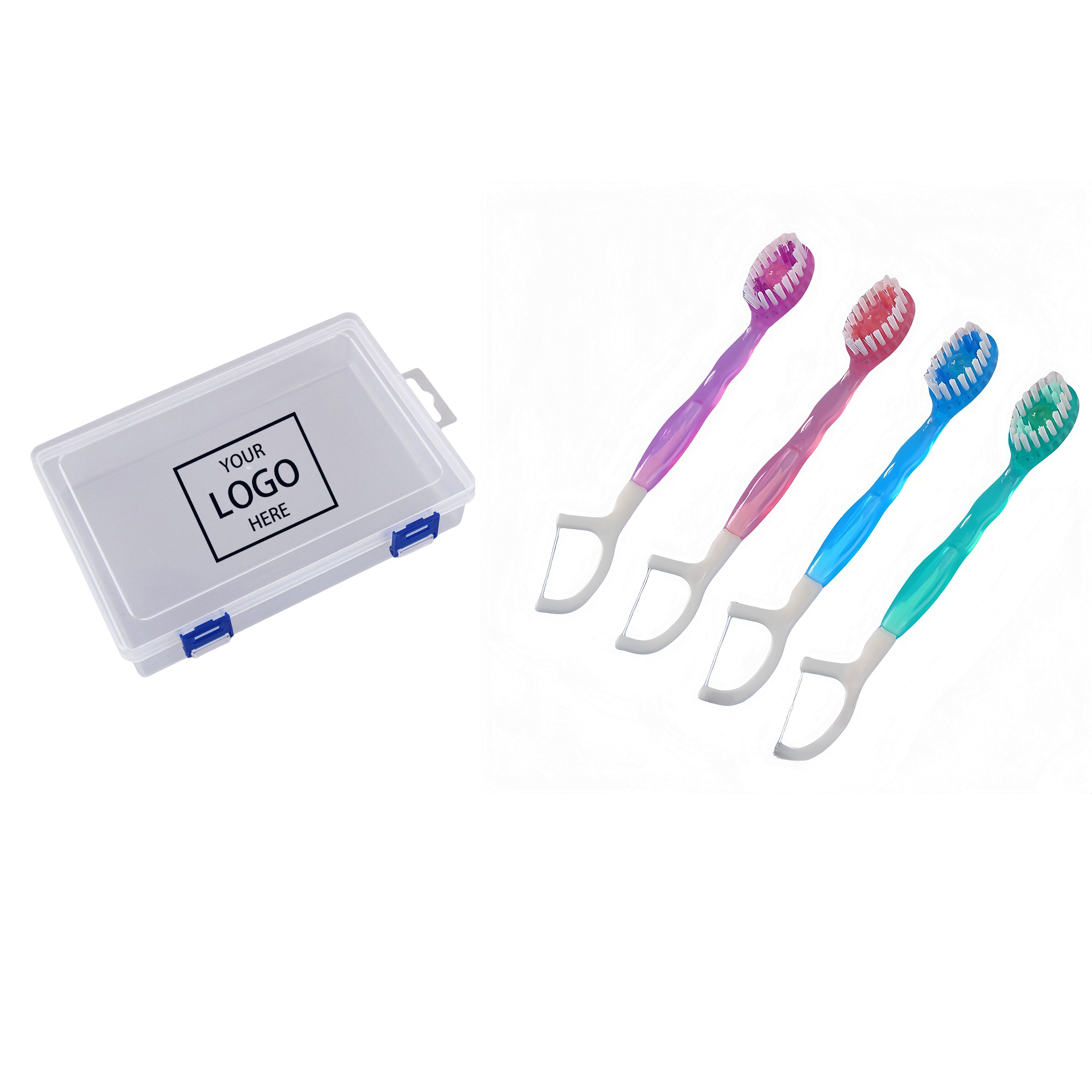 Disposable Toothbrushes - Blue — wholesale custom promotional product