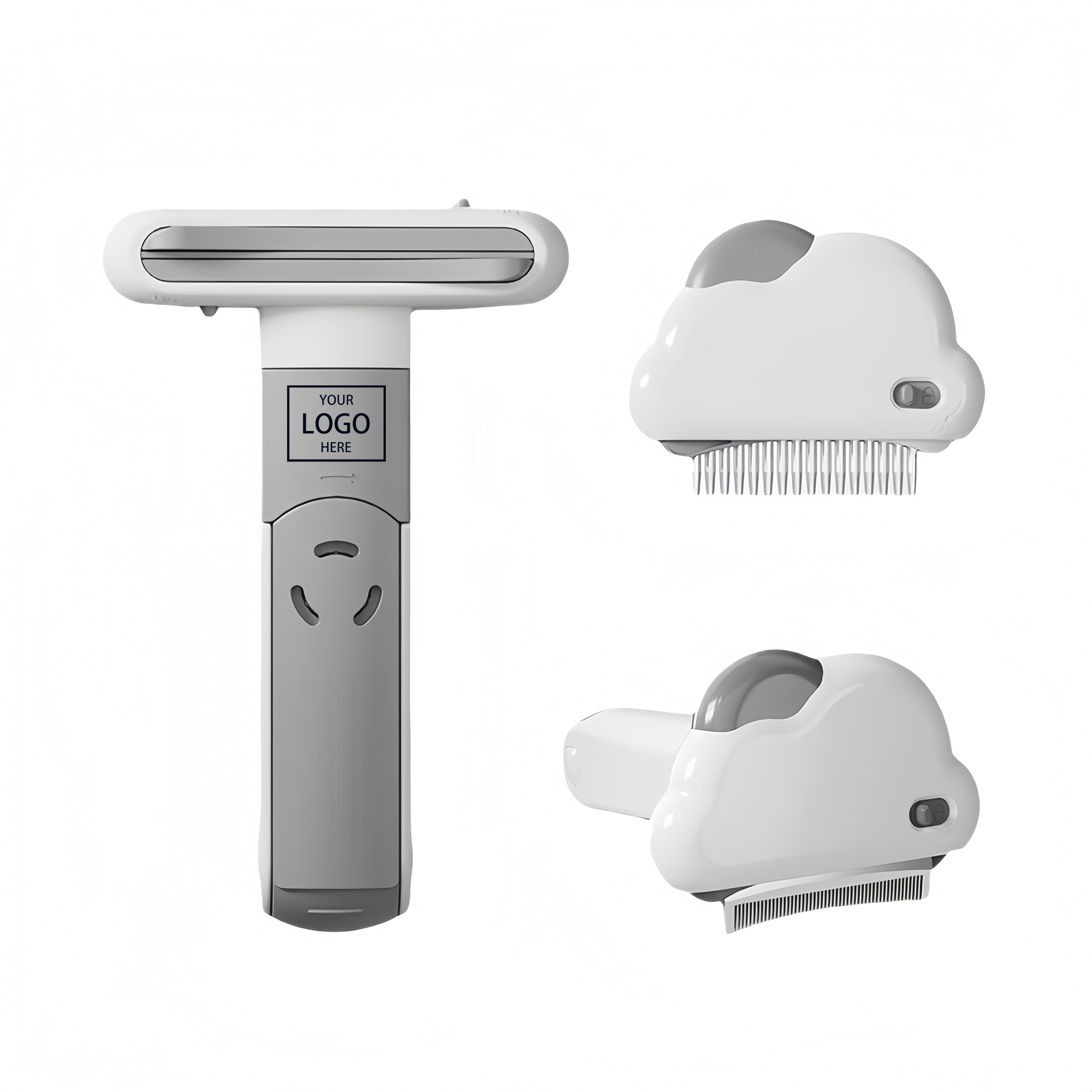 3 In 1 Pet Brushes - Grey — wholesale custom promotional product