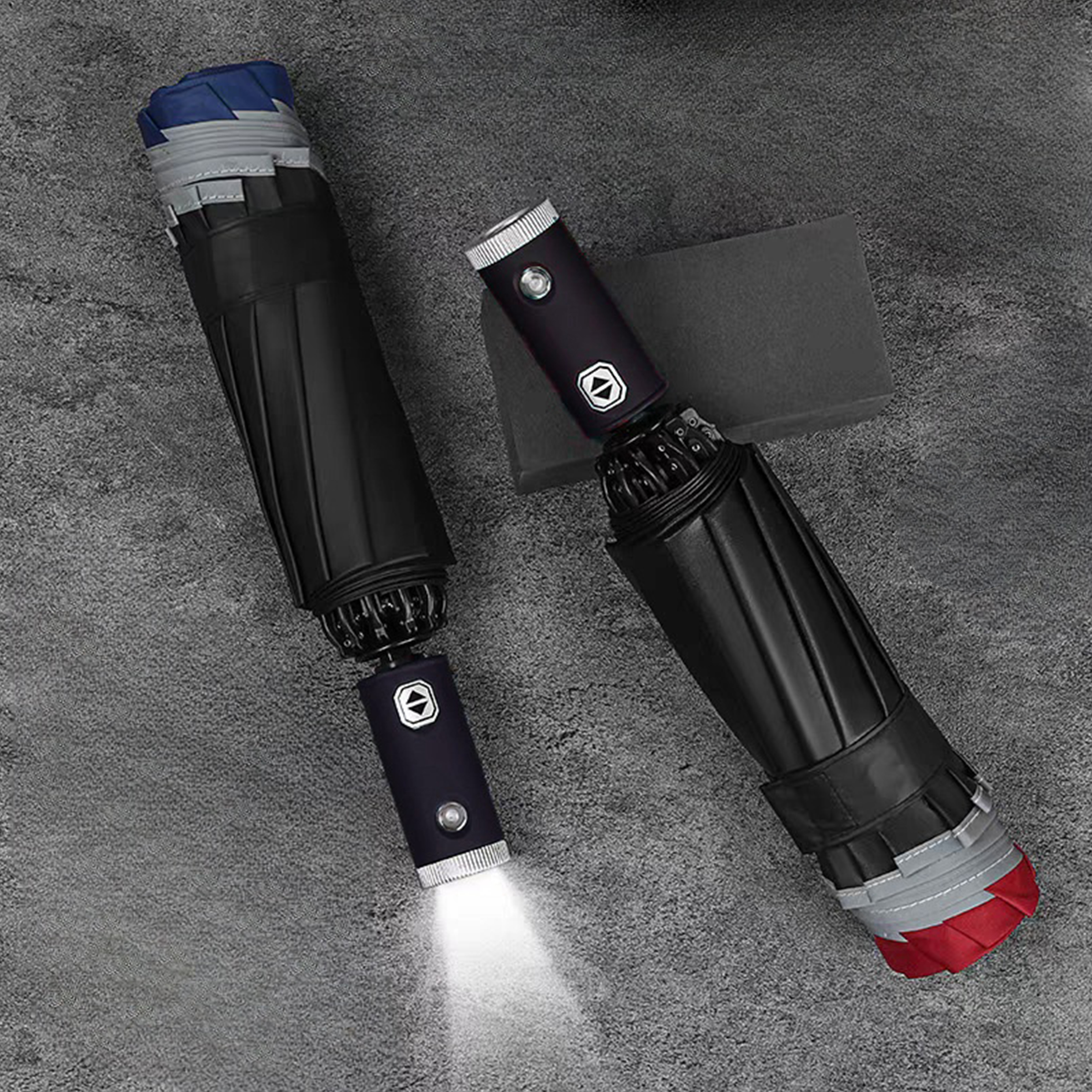 Reverse Folding Umbrella - Black — wholesale custom promotional product