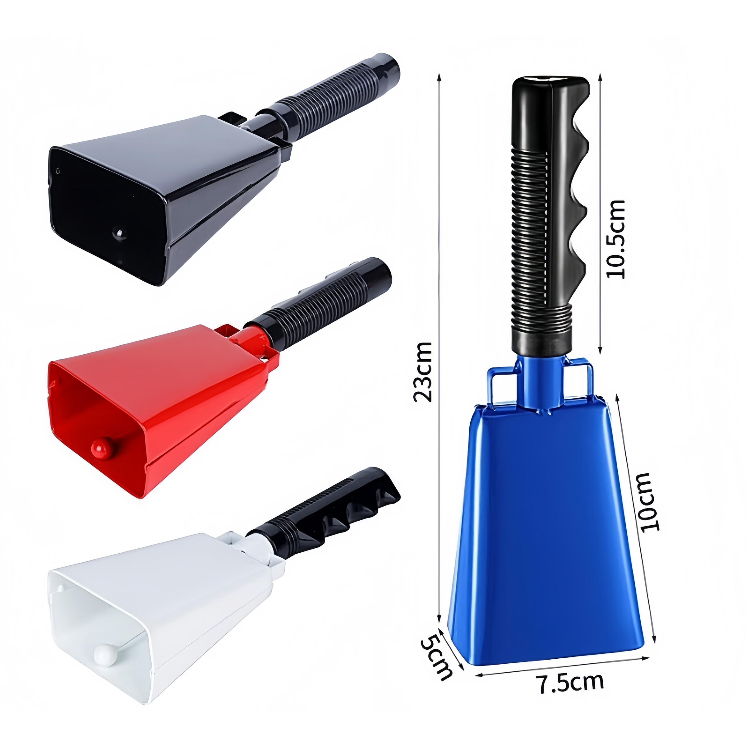 9" Hand Shaken Cowbells - Black — wholesale custom promotional product