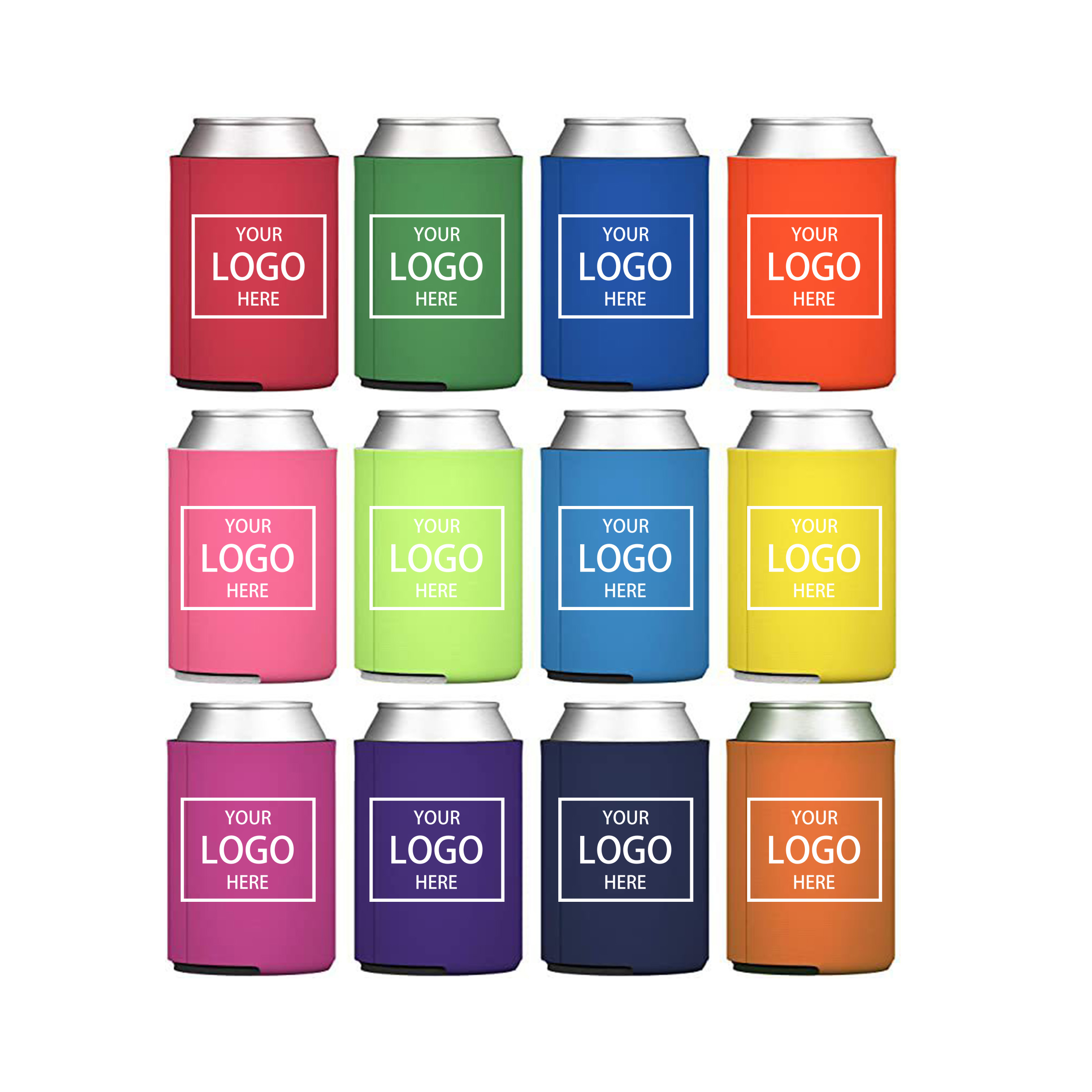 12 OZ Slim Can Cooler Sleeves - Blue — wholesale custom promotional product