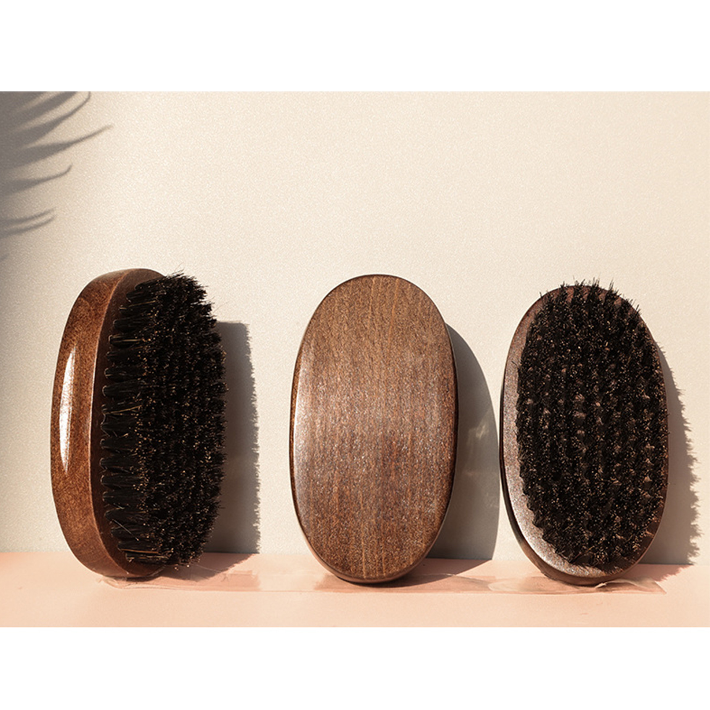 Beard Mustache Brush - Wood Brown — wholesale custom promotional product