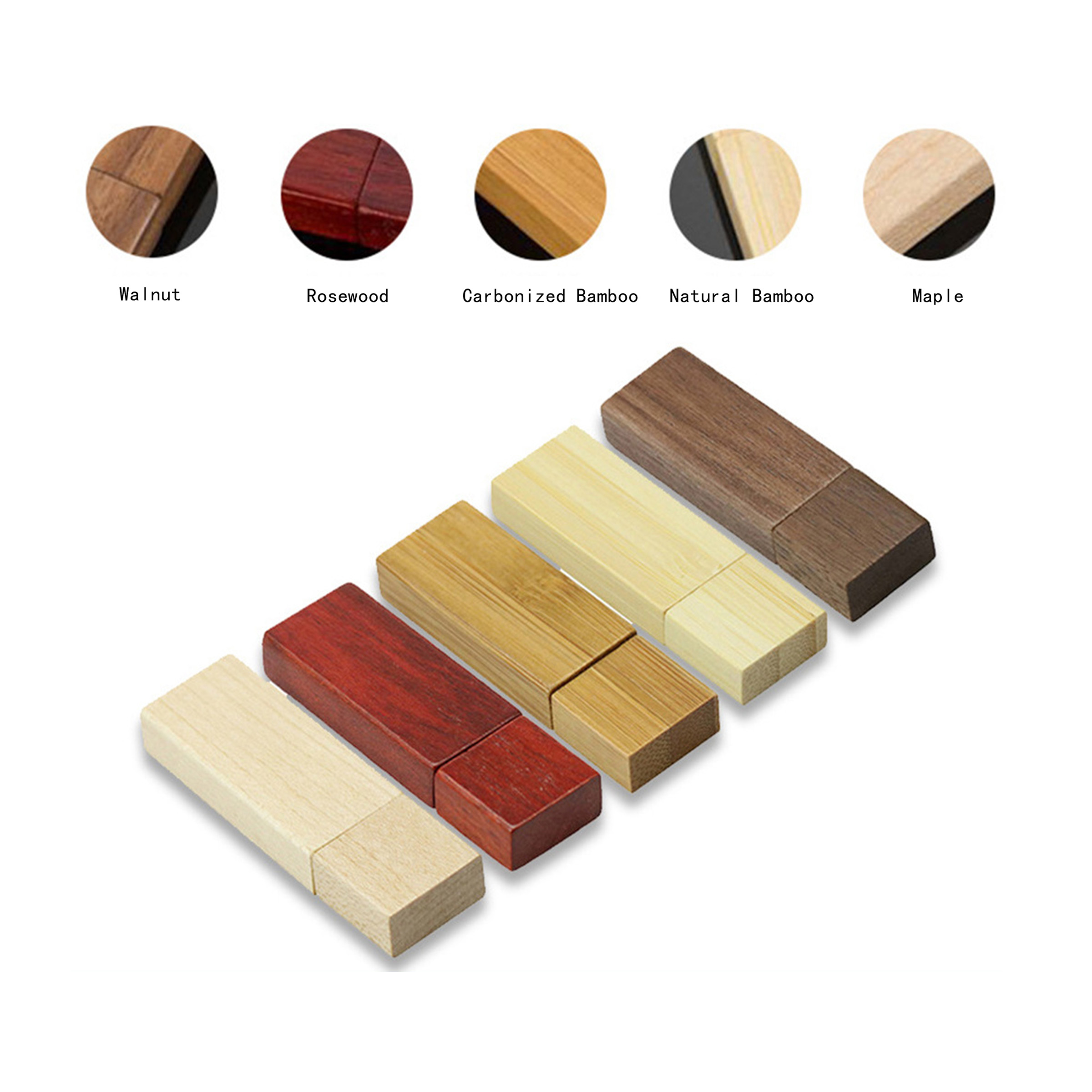 Wooden USB Drive - Carbonized Bamboo — wholesale custom promotional product
