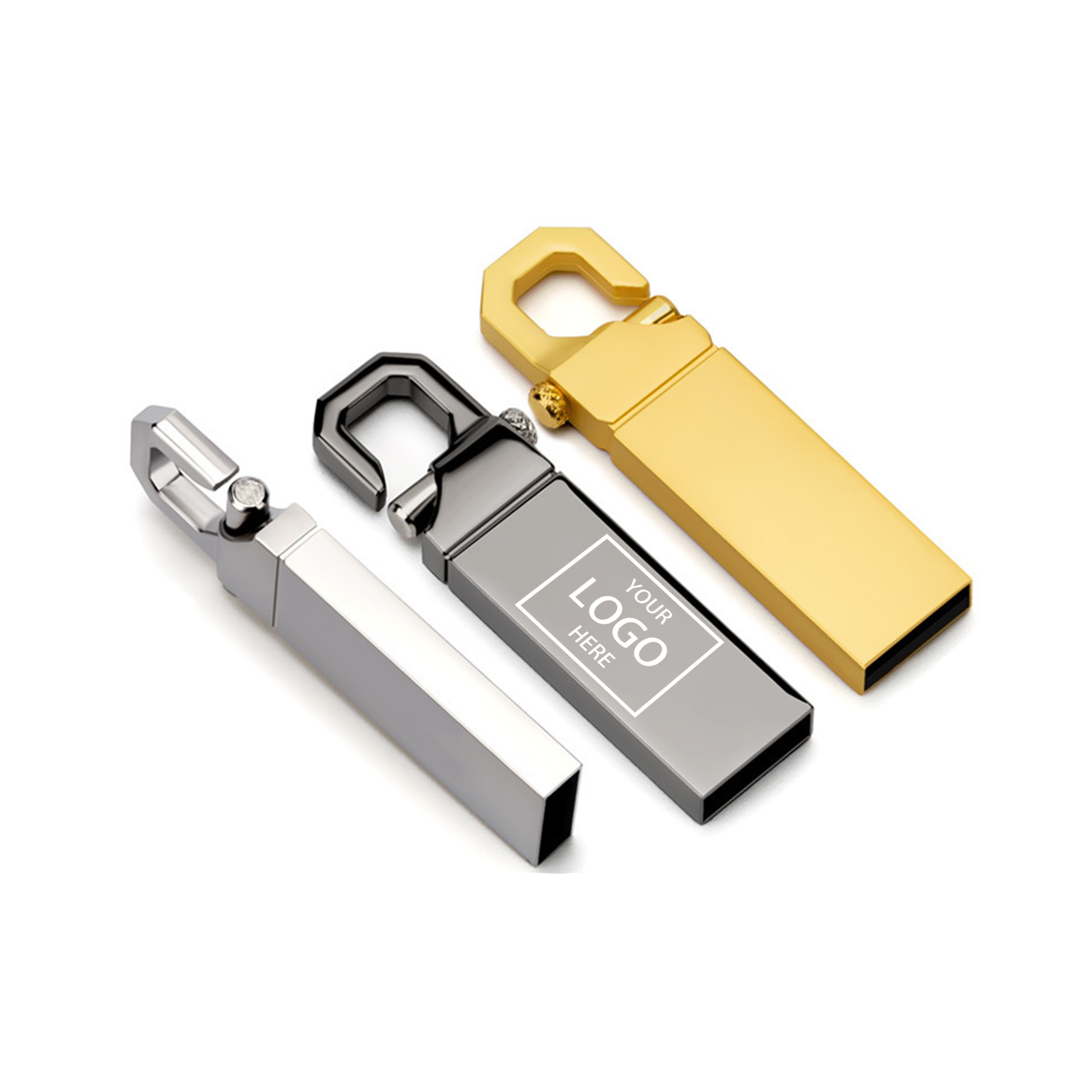 Portable Metal Flash Drive - Black — wholesale custom promotional product