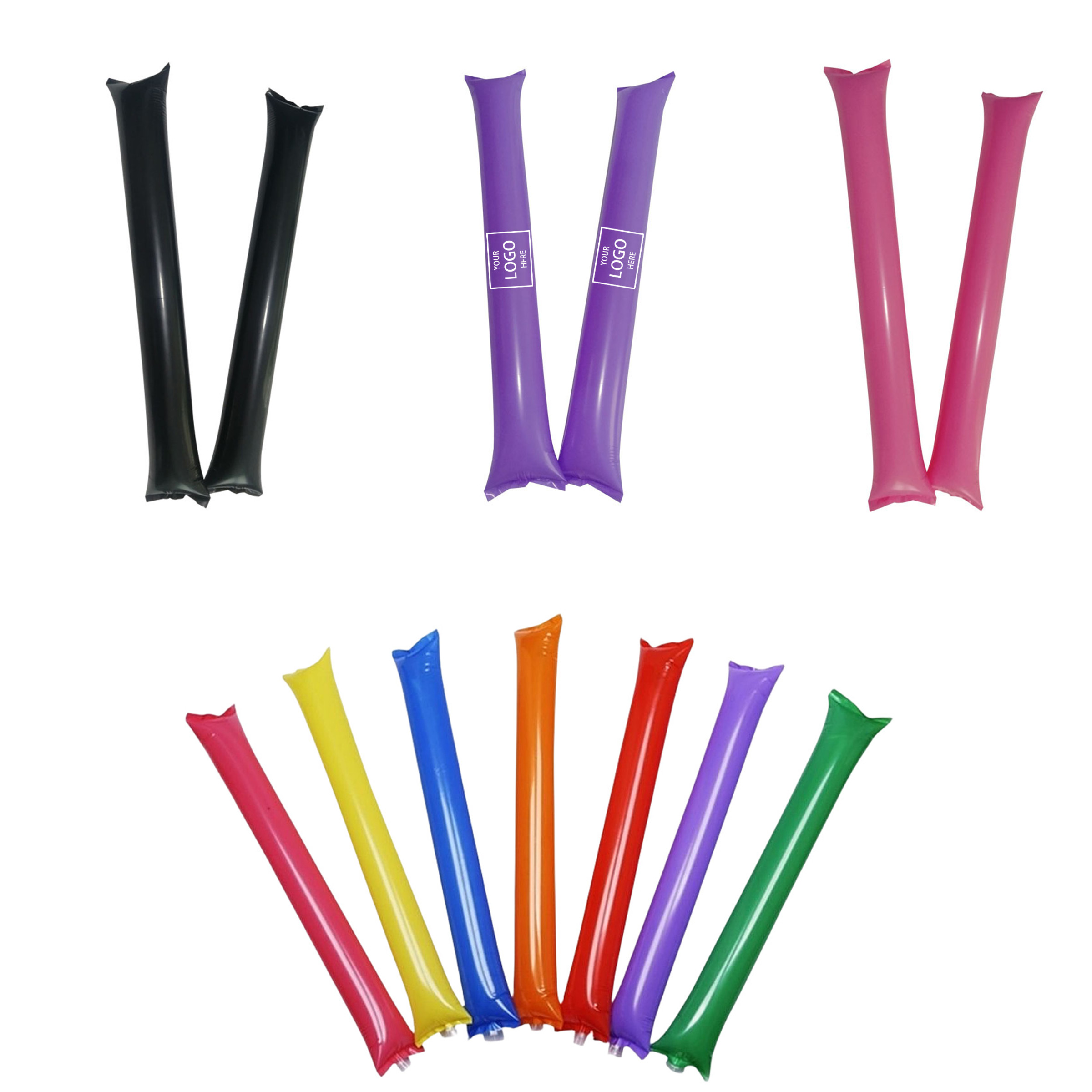 Inflatable Thunder Sticks - Black — wholesale custom promotional product
