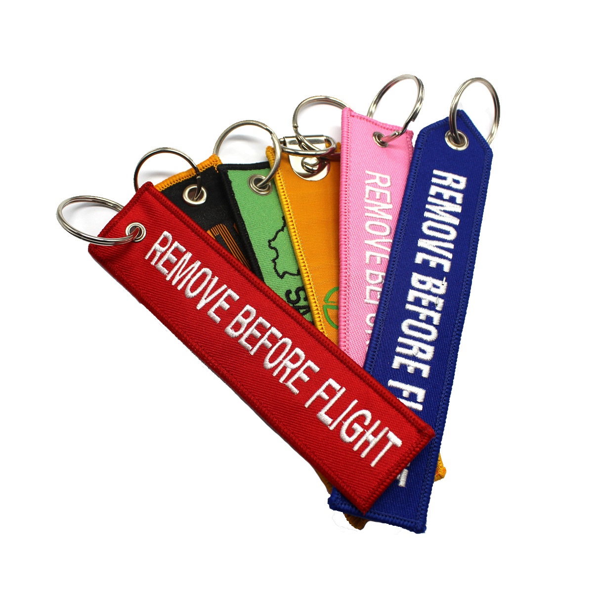 Keychain Embroidered - Red — wholesale custom promotional product
