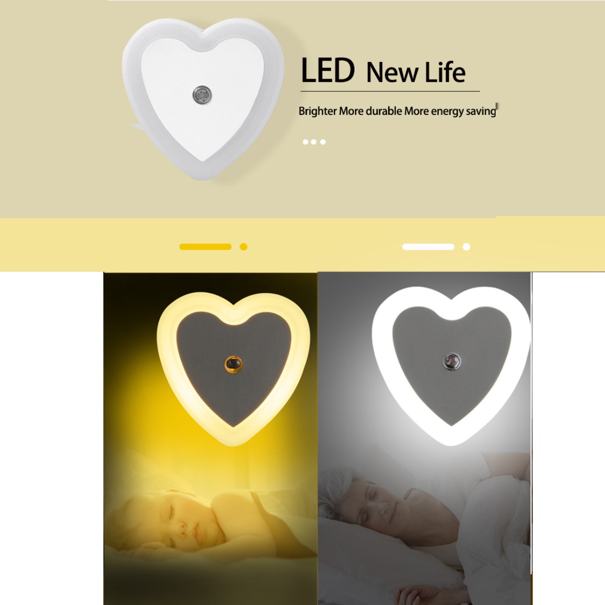 LED Night Light Heart Shape - Blue — wholesale custom promotional product