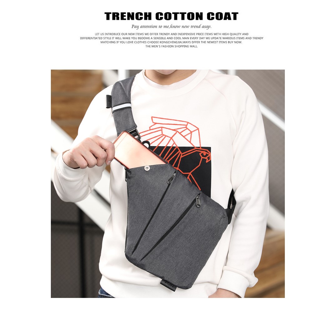 Chest Shoulder Bag - Gray — wholesale custom promotional product