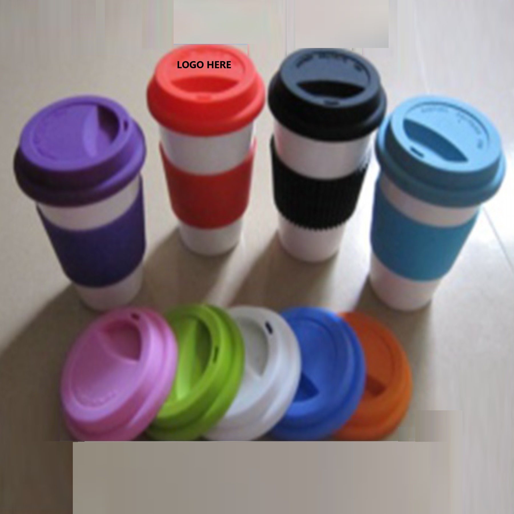 Silicone Cup Lid - Black — wholesale custom promotional product