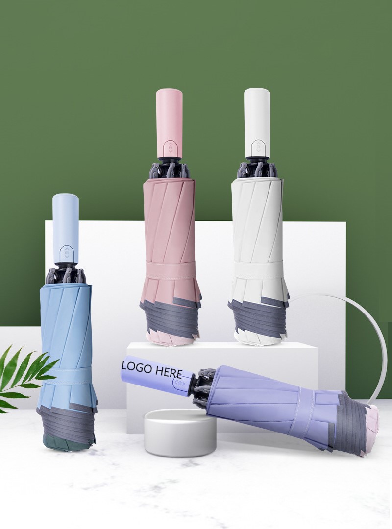 Reverse Folding Umbrella - Black — wholesale custom promotional product