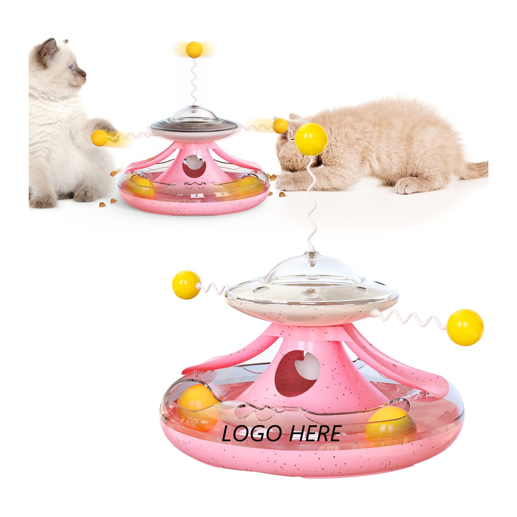 Turntable Treat Motion Cat Toy - Blue — wholesale custom promotional product