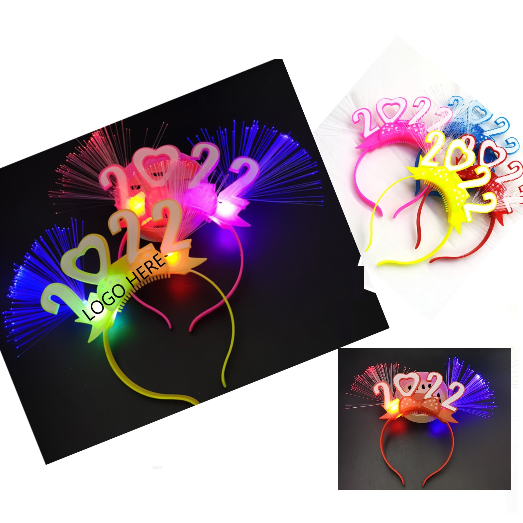 2022 Happy New Year Headband LED Flashing - Random — wholesale custom promotional product