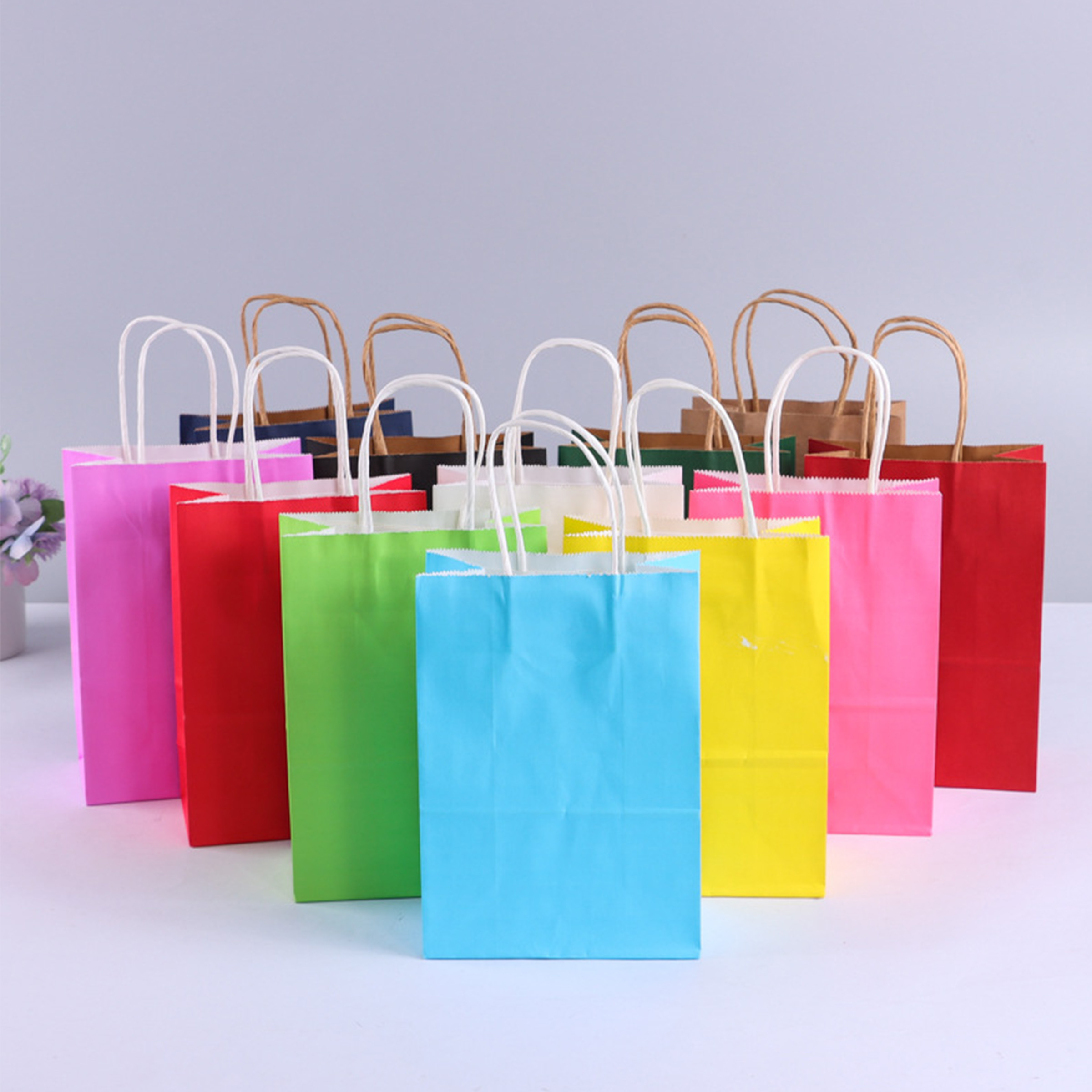 Assorted Color Gift Bags with Handles - Black — wholesale custom promotional product