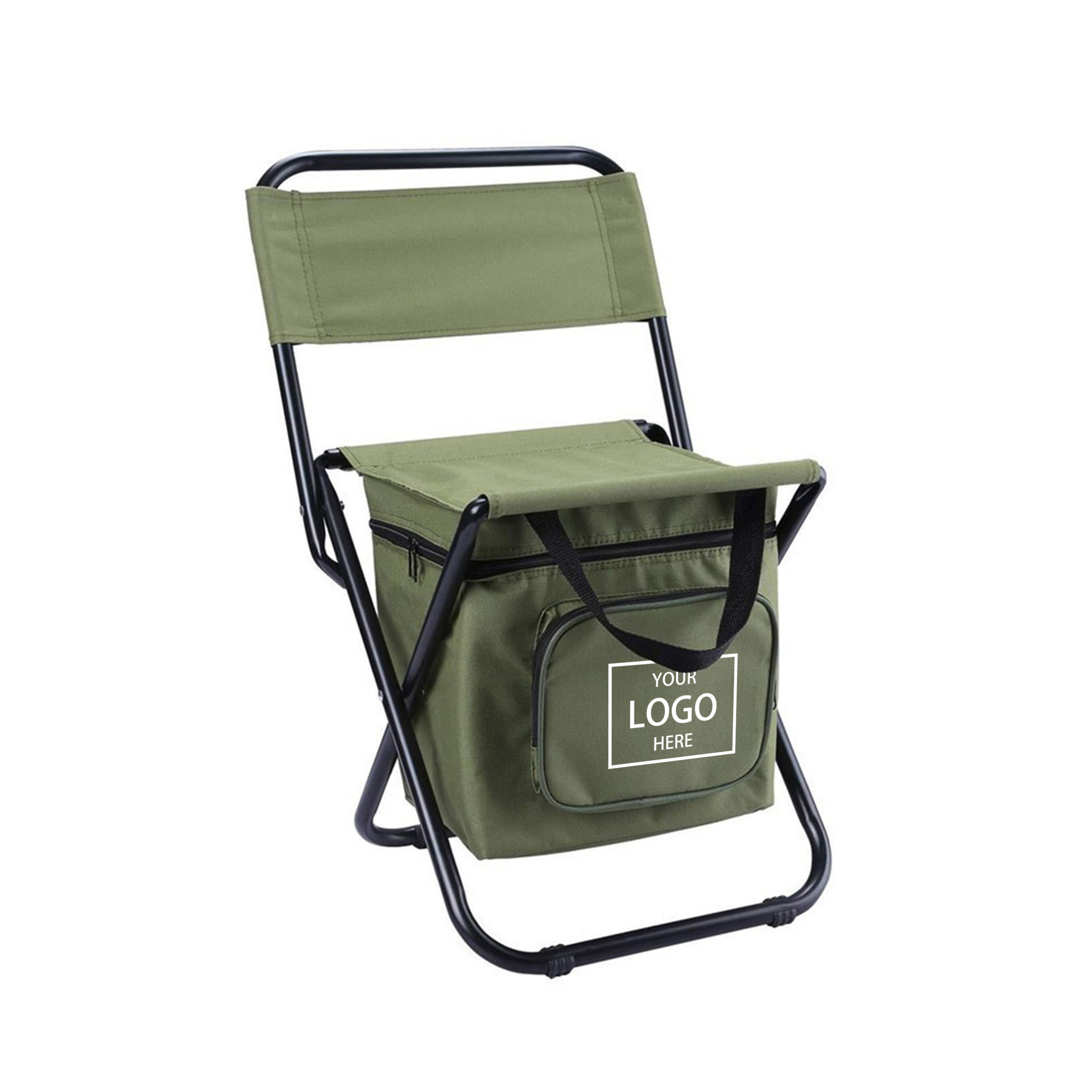Fishing Chair with Cooler bag - Army Green — wholesale custom promotional product