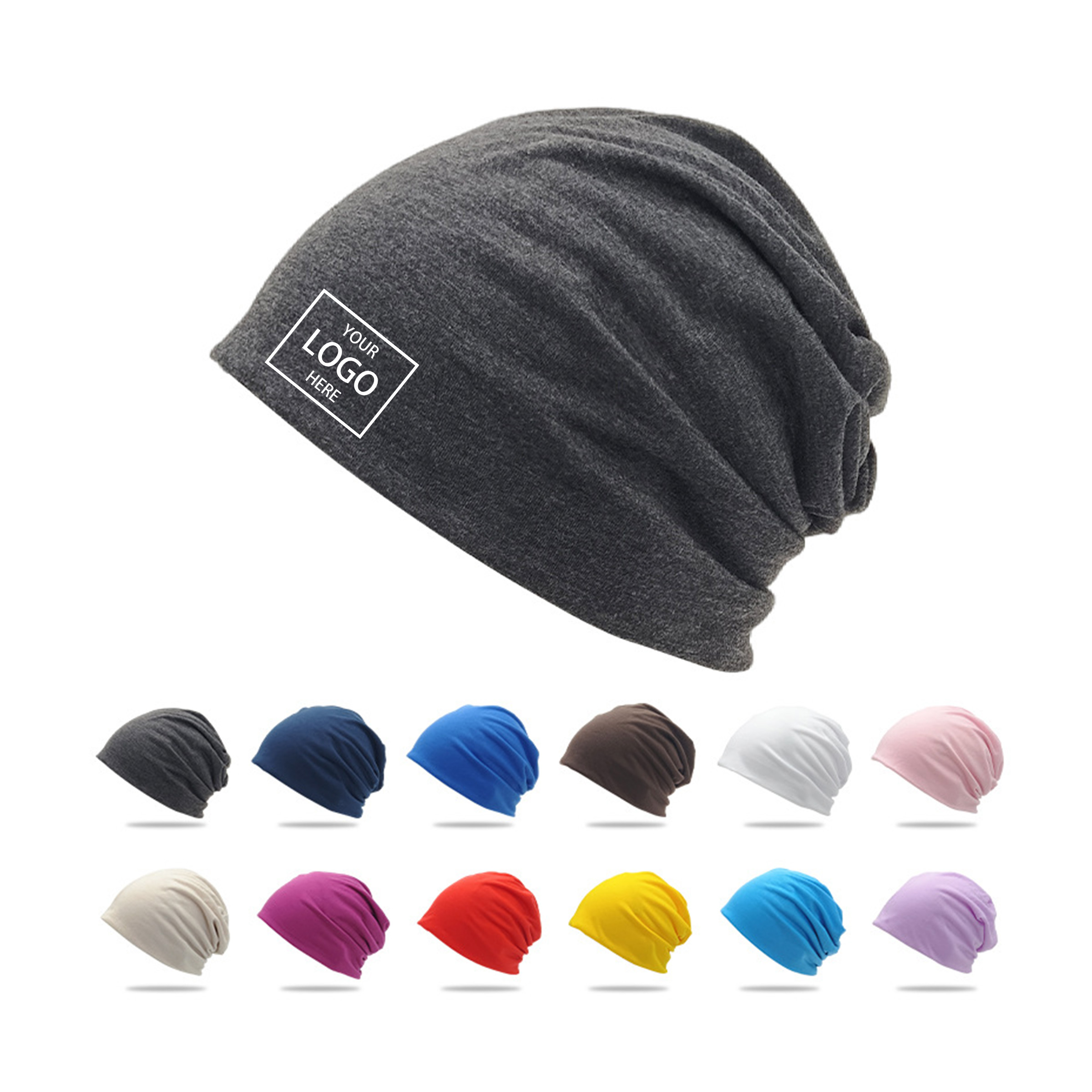Slouchy Beanie - Black — wholesale custom promotional product