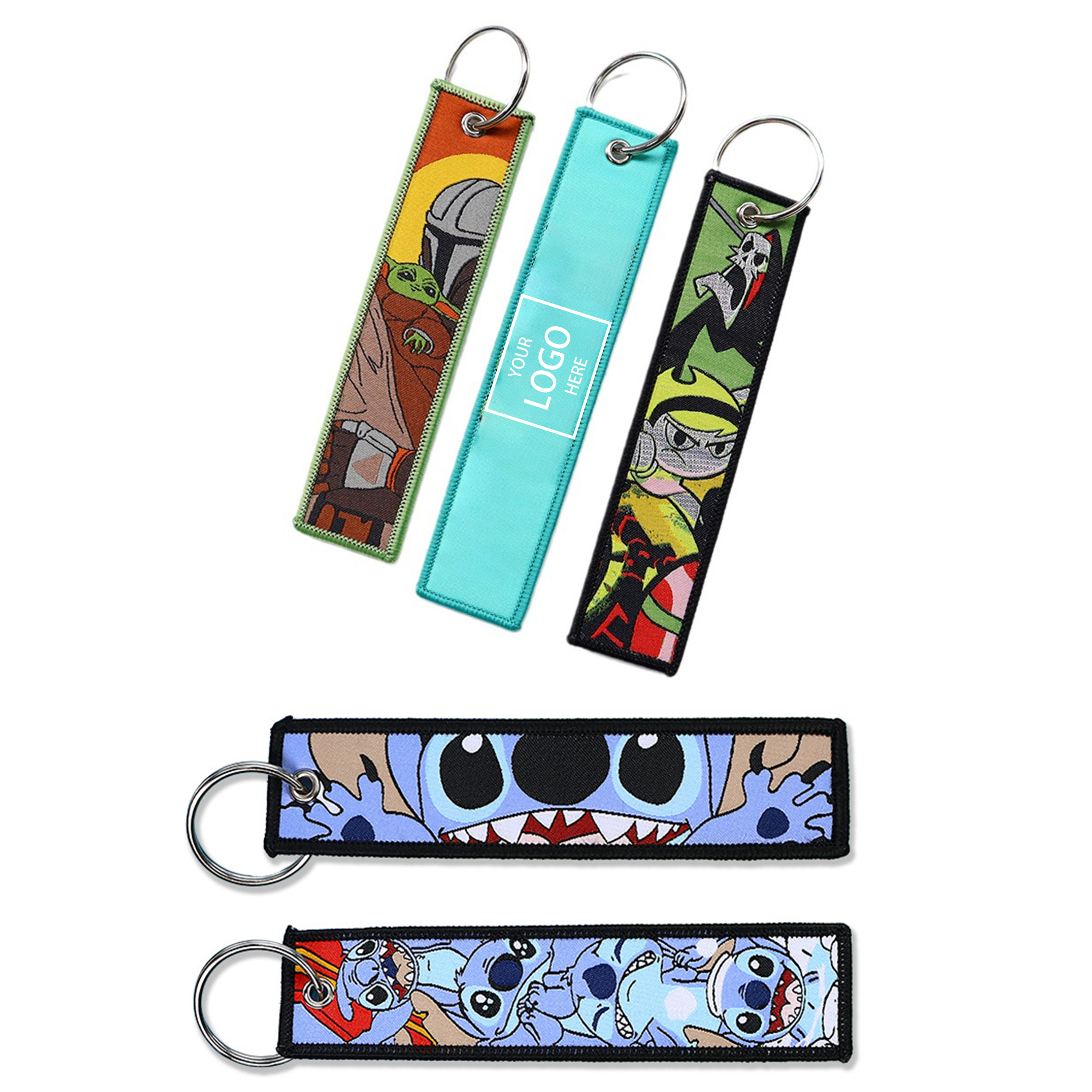 Embroidered Key Chain - Black — wholesale custom promotional product