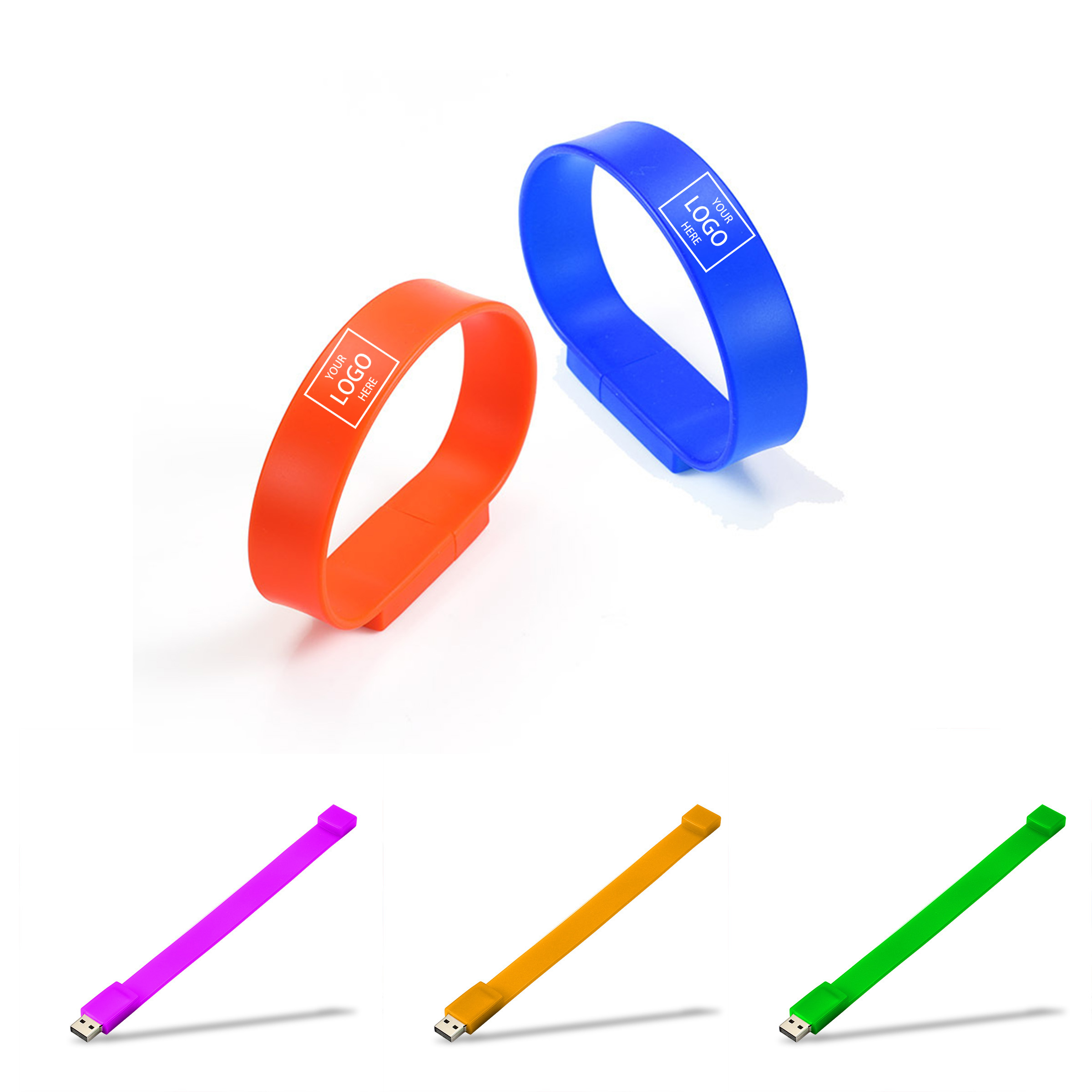 Silicone USB Drive Bracelet - Black — wholesale custom promotional product