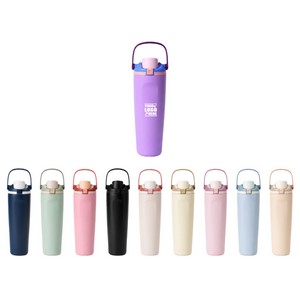 30 Oz. Stainless Steel Insulated Water Bottle With Handle - Purple