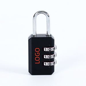 3-Digit Combination Lock - Black
