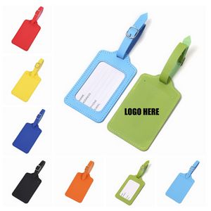 Soft PU Leather Luggage Tag - Red