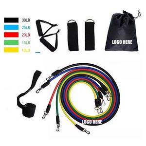 Body Resistance Band Set - Black/Green/Blue/Red/Yellow