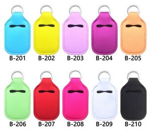 Neoprene Sanitizer Holder w/Keychain - Blue