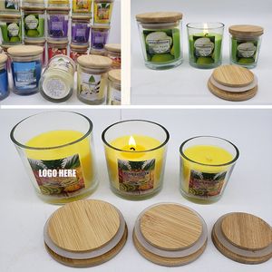 5 Oz. Scented Candle - Yellow/Clear/Wood Brown
