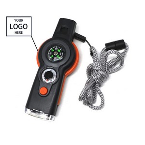 Emergency Whistles - Black/Orange