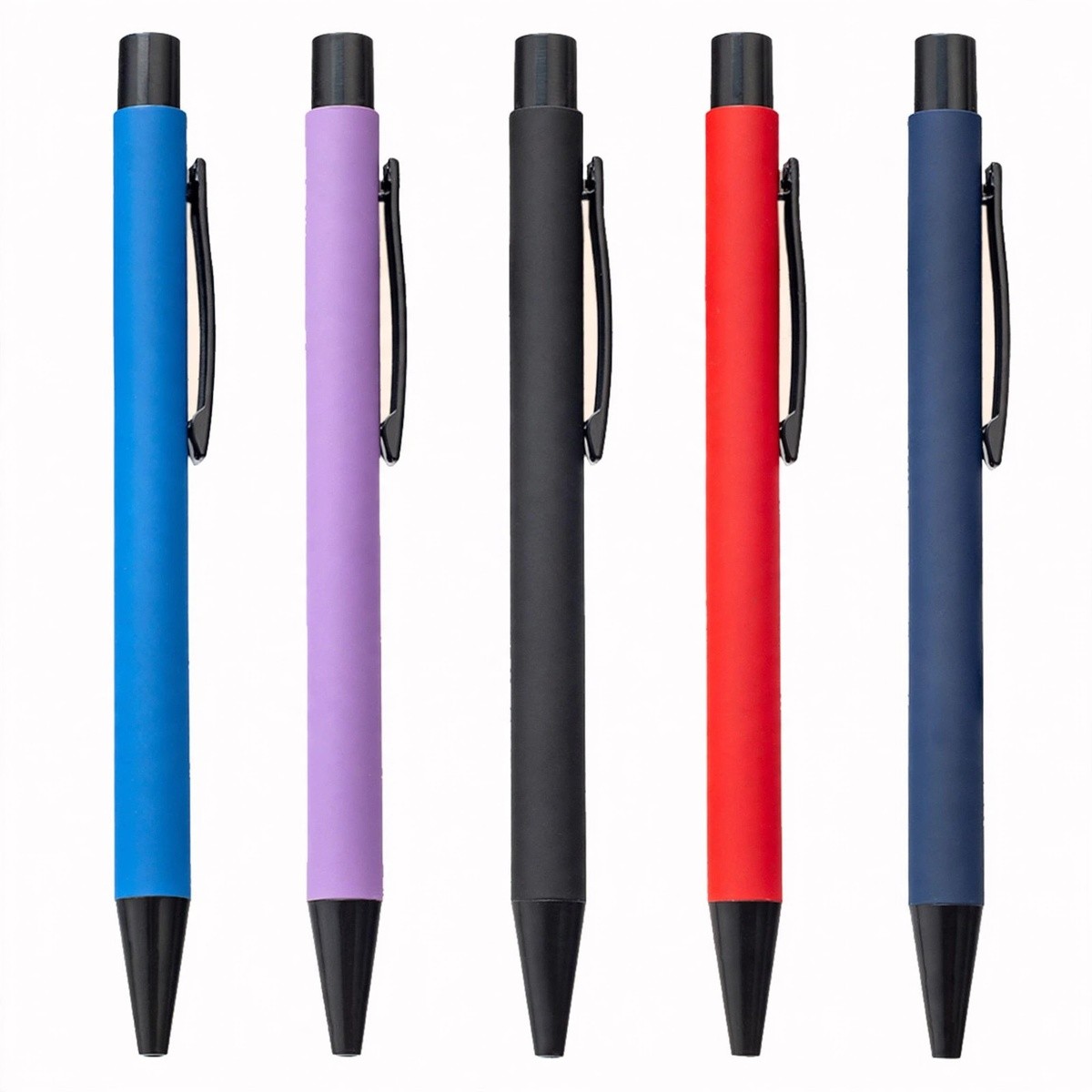 Rubberized Plunger-Action Ballpoint Pen