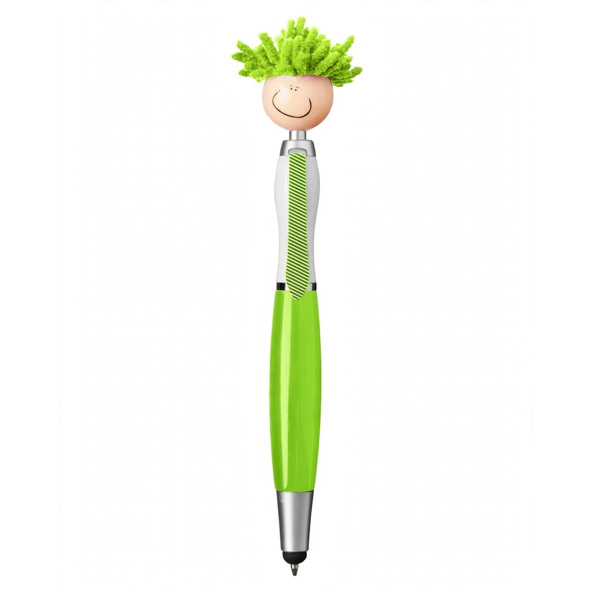 Fuzzy Hair Topper Stylus Pen With Screen Cleaner