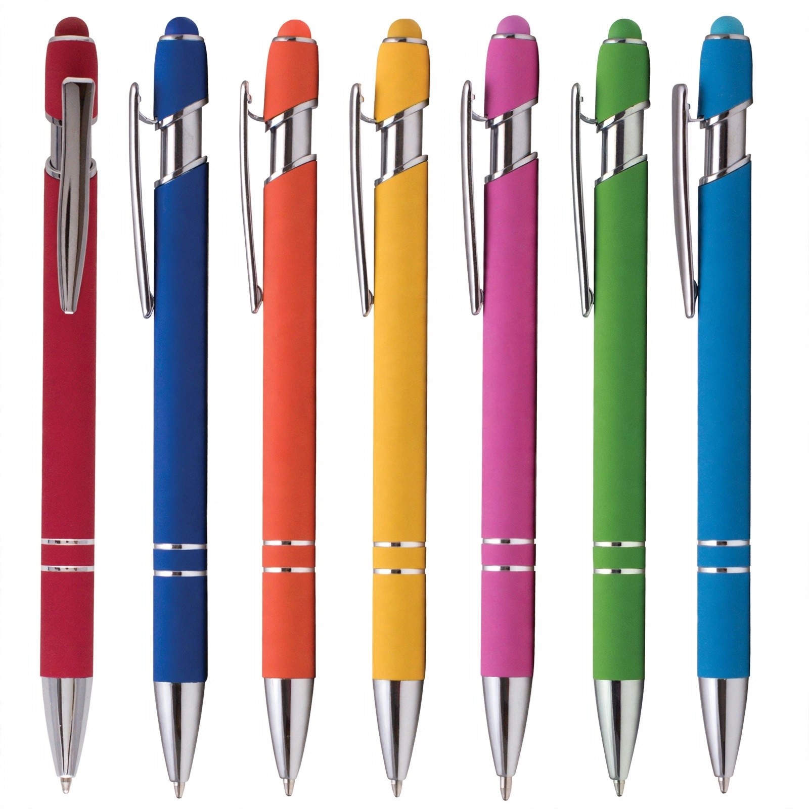 Soft-Touch Stylus Pen With Chrome Trim