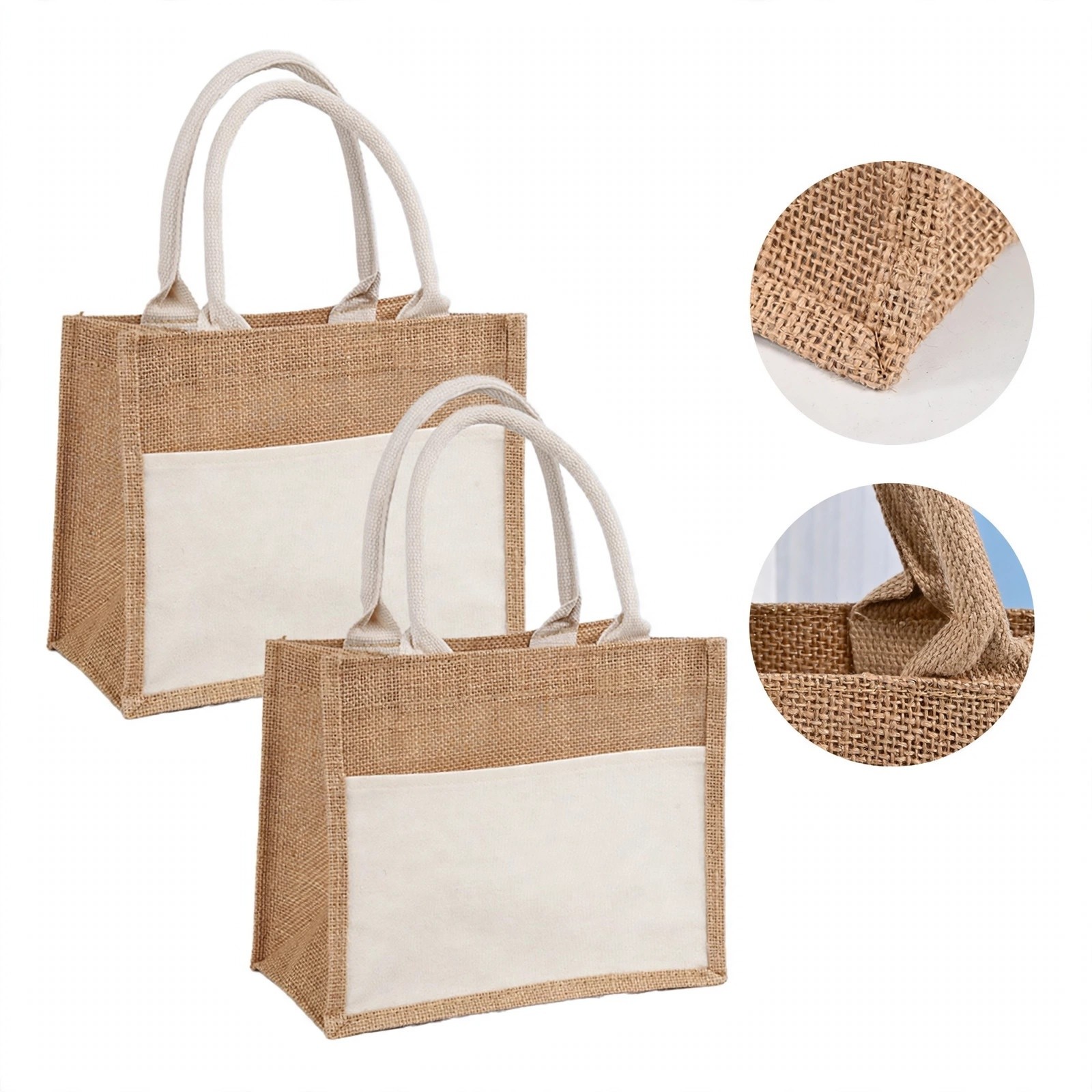 Large Jute Tote Bag
