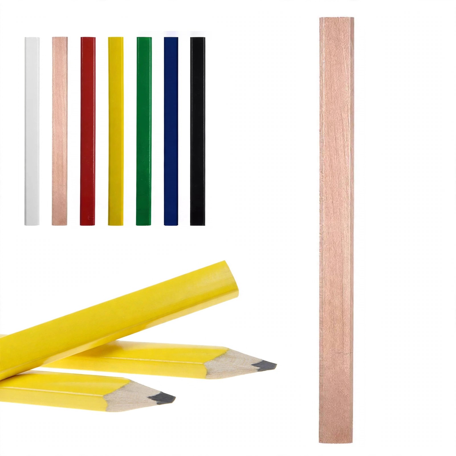 Flat Wooden Carpenter Pencil