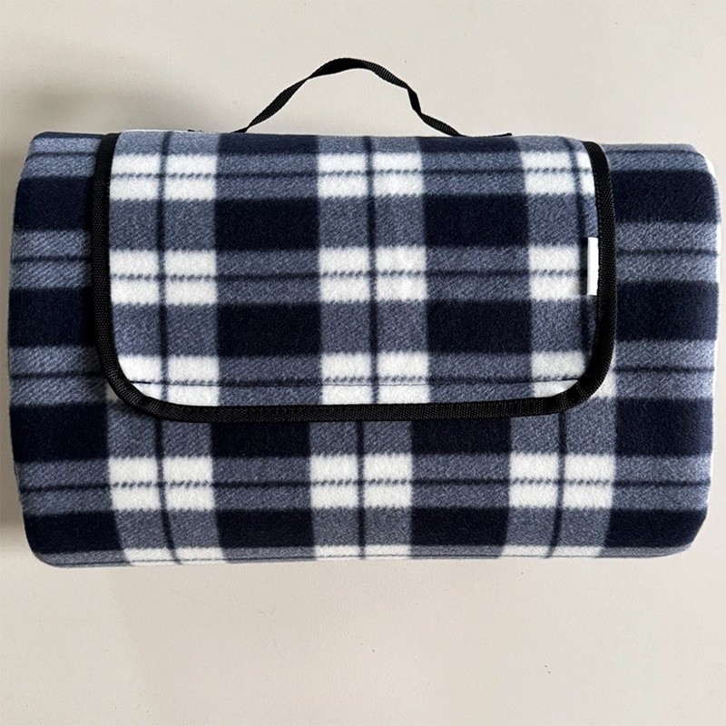 Compact Fleece Roll-Up Picnic Blanket