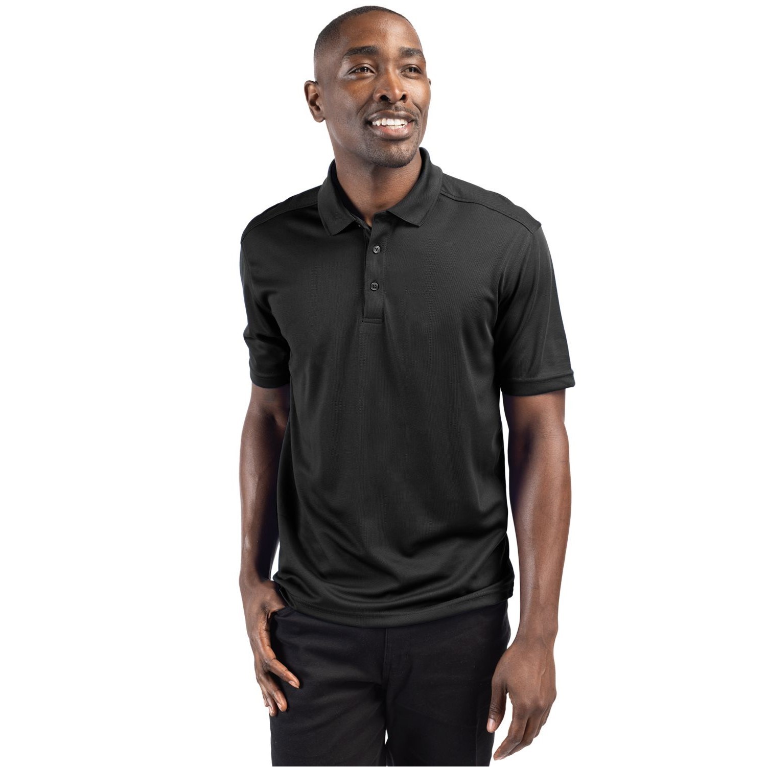 Men's Textured Short-Sleeve Performance Polo